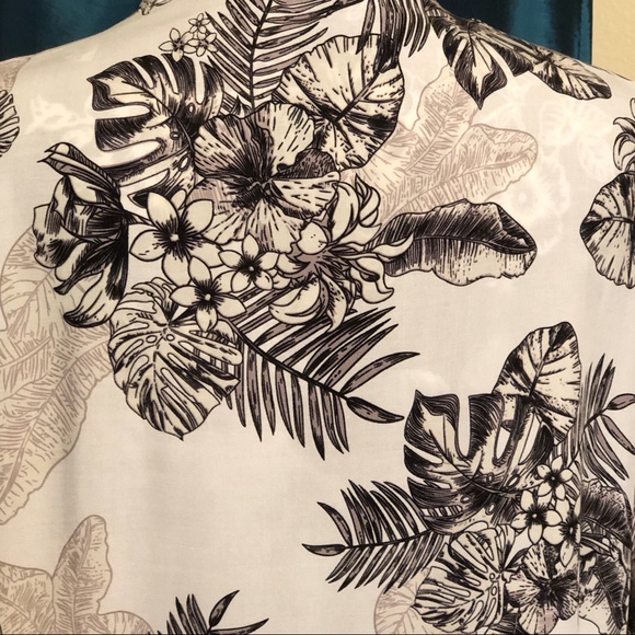 Off White Black Floral Printed Kimono Cardigan - Picture 5 of 6